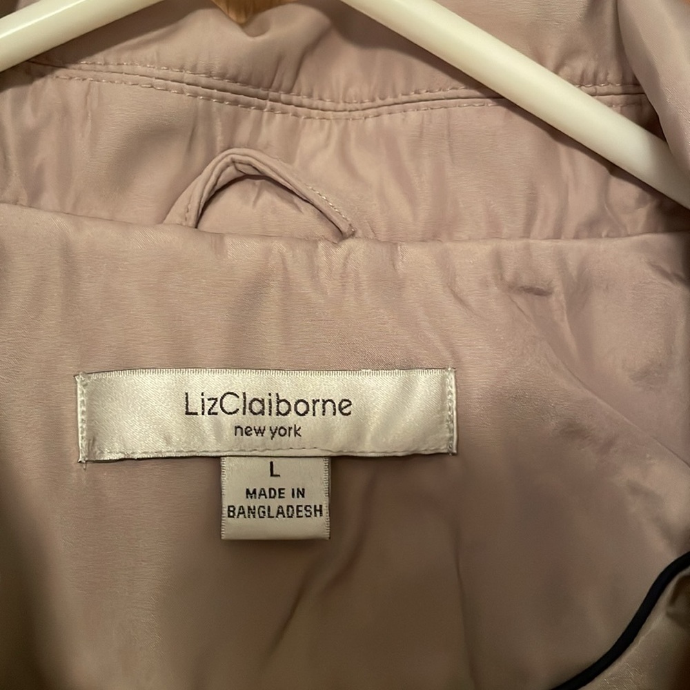 Zip Front Lightly Lined Raincoat With Removable H… - image 2